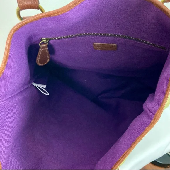 Paul Smith Tan and Brown Canvas Tote Bag - Picture 5 of 13